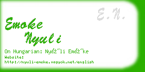 emoke nyuli business card